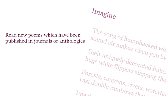 Image of some words from a new poem written by Shanta Acharya